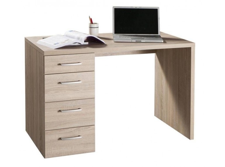 Bureau avec 4 tiroirs de rangement - vue de face - ELIOTE