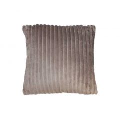 Coussin lumineux effet velours Taupe - FUR