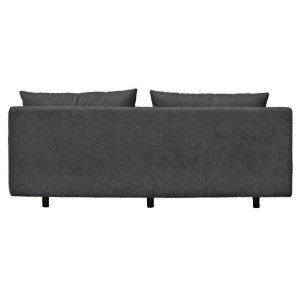 Canapé convertible 3 places en tissu gris L. 200 cm - TAO - vue de dos