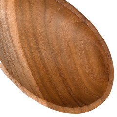 Lot de 2 porte-savons ovales en bois de teck – fabrication artisanale – CIRI