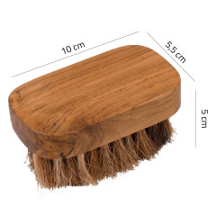 Brosse multifonction rectangulaire à poils doux et bois de teck - SALAH