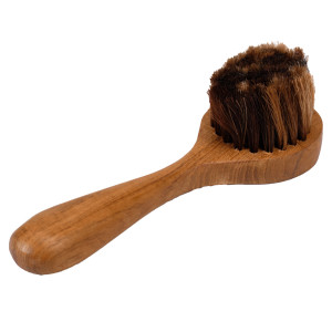 Brosse à cirer avec poignée en crin de vache et bois de teck - CODY