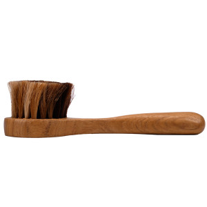 Brosse à cirer avec poignée en crin de vache et bois de teck - CODY