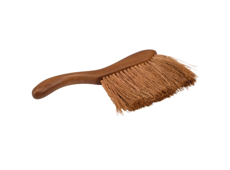 Brosse balayette avec poignée en fibres de coco et bois de teck - LARA