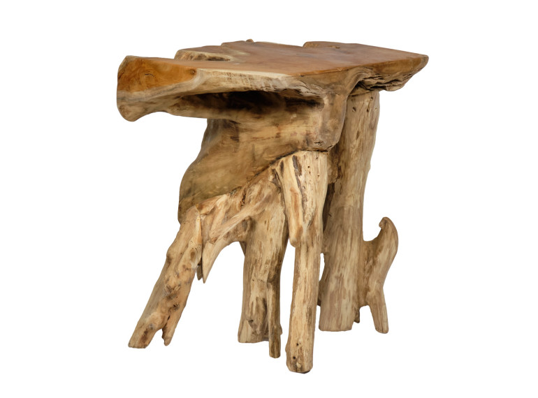 Console d'entrée table d'appoint en bois massif de teck - KINADA