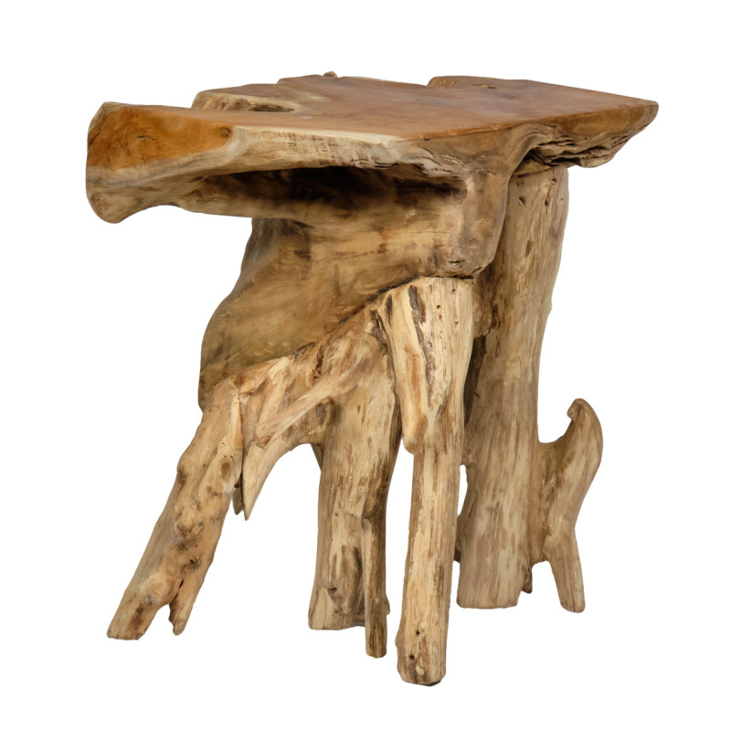 Console d'entrée table d'appoint en bois massif de teck - KINADA