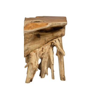 Console d'entrée table d'appoint en bois massif de teck - KINADA