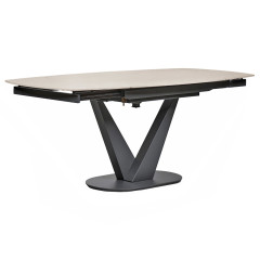 Table extensible 120/180 en céramique effet bois - VESSEL