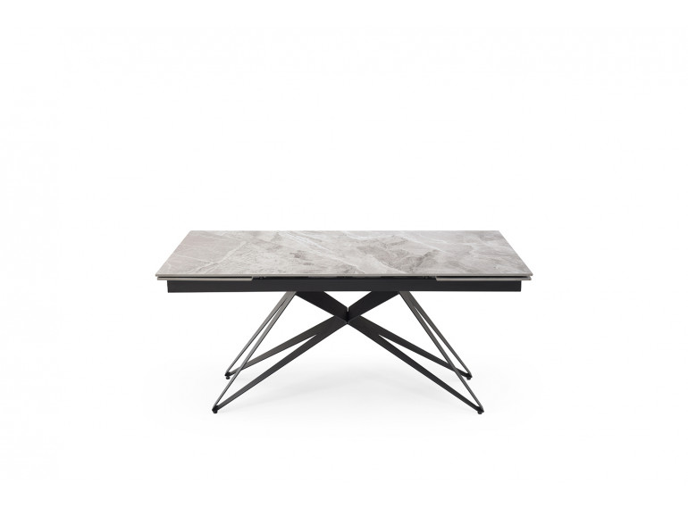 Table personnalisable avec finition marbre blanc : principalement connue pour ses veinures grises, elle combine parfaitement luminosité et modernité.